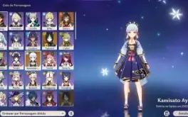Ayaka+Cortadora +Bis Dehya +Tighnari Ar46 Conta Genshin