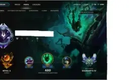 conta league of legends diamante  4 96 skins 129 campeoes