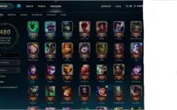 conta league of legends diamante  4 96 skins 129 campeoes