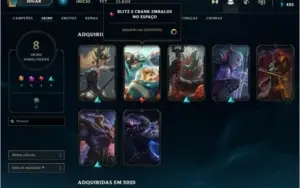 CONTA LOL BRONZE 3 DIVERSAS SKINS