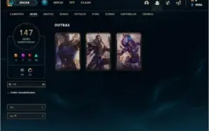 Conta Unranked com 110 champs, 147 skins ( MAIN KATARINA )