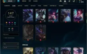 Conta Unranked com 110 champs, 147 skins ( MAIN KATARINA )