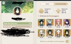 CONTA GENSHIN AR 60 FAZ TUDO