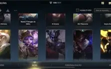 Vendo conta lol wild rift com 100 skins