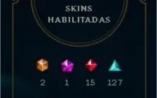 Conta LoL com 316 Skins + 281 Icones