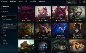 Platina 2 com 60 Champs e 30 Skins + 2340 RP