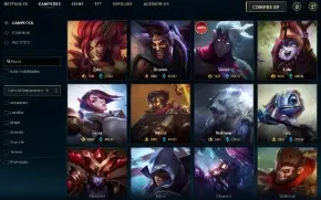Platina 2 com 60 Champs e 30 Skins + 2340 RP