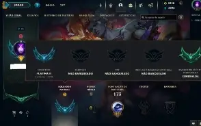 Platina 2 com 60 Champs e 30 Skins + 2340 RP