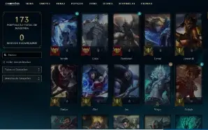 Platina 2 com 60 Champs e 30 Skins + 2340 RP