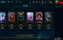 Conta de Lol diamond maior elo mestre 300pdl