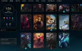 Conta Lol 104 Skins / 105+ Champs/ Unranked/ Chromas