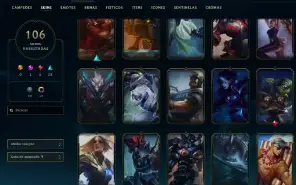 Conta Lol 104 Skins / 105+ Champs/ Unranked/ Chromas