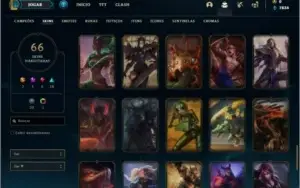 Conta ouro 4 com 109 champs e 66 skins + 2 Ultimates