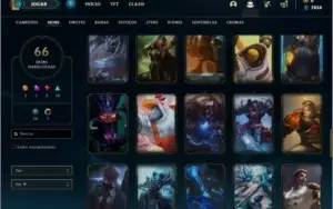 Conta ouro 4 com 109 champs e 66 skins + 2 Ultimates