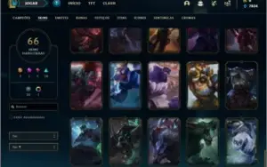 Conta ouro 4 com 109 champs e 66 skins + 2 Ultimates