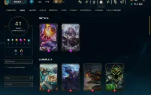 Mestre com 120 Champs e 41 Skins ( 591 PDL )