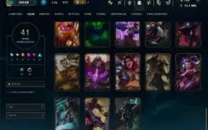 Mestre com 120 Champs e 41 Skins ( 591 PDL )
