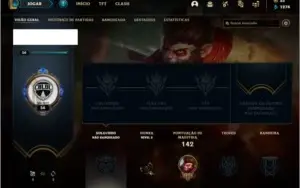 Conta unranked com 10 skins e 38 champs