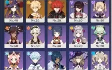 Genshin Impact Venti, Zhongli, Diluc, Jean, Qiqi, Mona AR 41