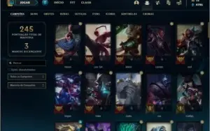 Conta prata 4 com 61 skins e 80 champs