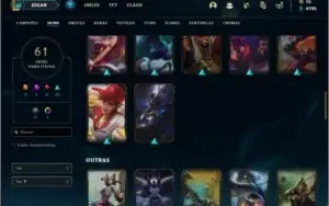 Conta prata 4 com 61 skins e 80 champs