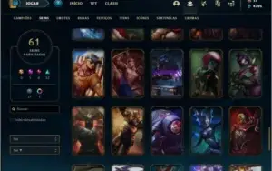 Conta prata 4 com 61 skins e 80 champs