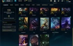 Conta platina 4 com 2 Skins e 23 Champs