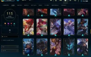 Conta De Lol 2017 - 2,164 Rp - 115 Skins - Level  367