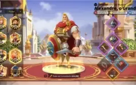 Rise of Kingdoms - 70m - VIP 15 - 10 lendários full