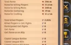 CONTA ALBION - 200M DE FAMA PVE - 51M CREDITOS DE FAMA