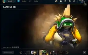 Conta unranked com Rammus Rei e Singed Pelotão Riot