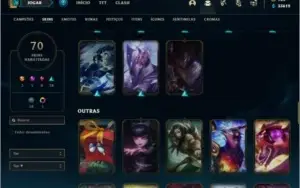 Conta unranked com Rammus Rei e Singed Pelotão Riot