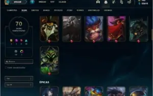 Conta unranked com Rammus Rei e Singed Pelotão Riot