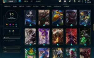 Conta unranked com Rammus Rei e Singed Pelotão Riot