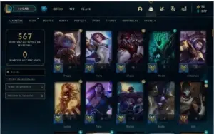 Conta LOL todos campeões, com kayle juiza, platina IV