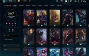 Bronze 4 com TODOS os champs e 207 Skins
