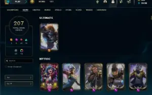 Bronze 4 com TODOS os champs e 207 Skins