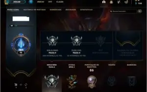 Conta prata 2 com 7 skins e 46 champs
