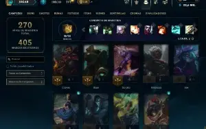 Unranked com 70 Champs e 51 Skins