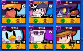 Conta Brawl Stars 19k troféus 38/40 Brawlers