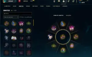 Mestre com 40 Champs e 1 Skin + 11 Fragmentos + 39 PDL