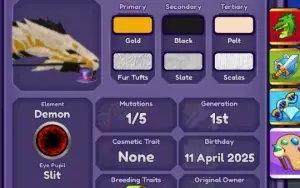Silvestratus 1 mut, gen 1, demon element, Dragon Adventures