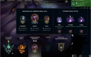 CONTA PLATINA IV, LVL 333, MAIN SHACO