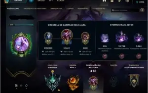 CONTA PLATINA IV, LVL 333, MAIN SHACO