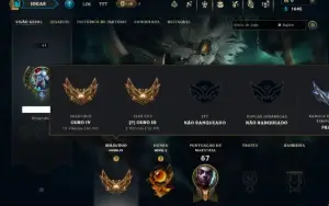 Ouro 4 com 60 Champs e 17 Skins