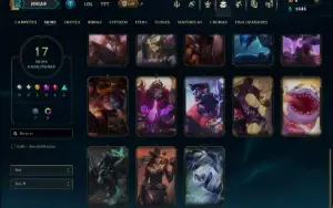 Ouro 4 com 60 Champs e 17 Skins