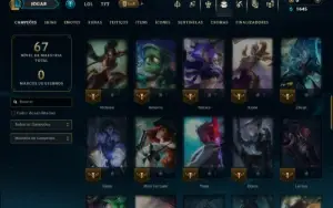 Ouro 4 com 60 Champs e 17 Skins