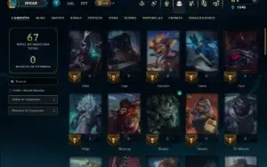 Ouro 4 com 60 Champs e 17 Skins