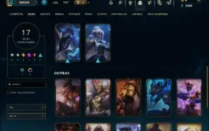 Ouro 4 com 60 Champs e 17 Skins