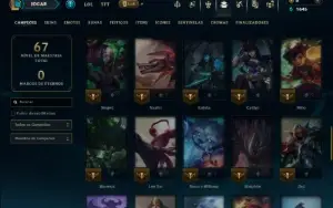 Ouro 4 com 60 Champs e 17 Skins